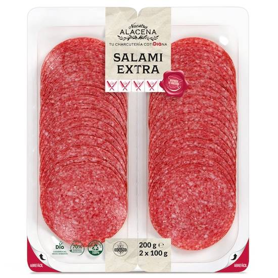 Salami extra Nuestra Alacena bandeja 200 g