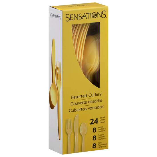 Sensations Soft Yellow Plastic Cutlery (24 ct)