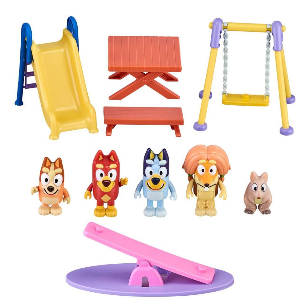 BLUEY Deluxe Park Themed Toy Playset For 3y+ (10 ct)