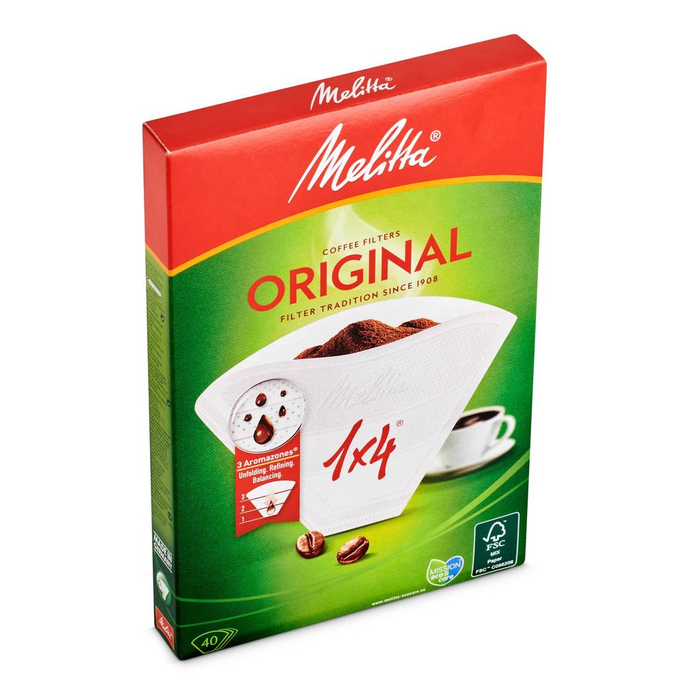 Filtro 1X4 Para Café Melitta Caja 40 Unidades