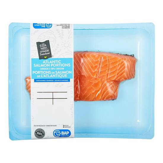Your Fresh Market · Portions de saumon de lÕatlantique (2 morceaux) - Atlantic salmons (1 tray (approx. 200 g))