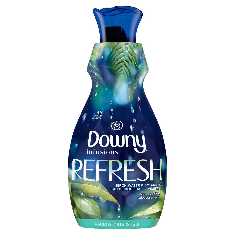 Downy Infusions Liquid Fabric Softener, Refresh, Birch Water & Botanicals, 32 oz