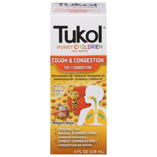 Tukol 4+ Ages Honey Children Cough & Congestion