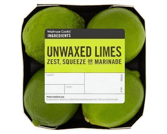 Waitrose Unwaxed Limes 4pk