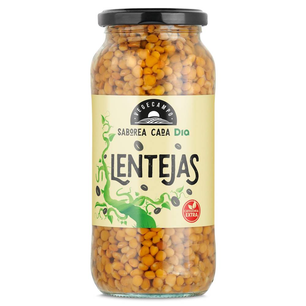 Lentejas Cocidas Vegecampo De Dia Frasco 400 G