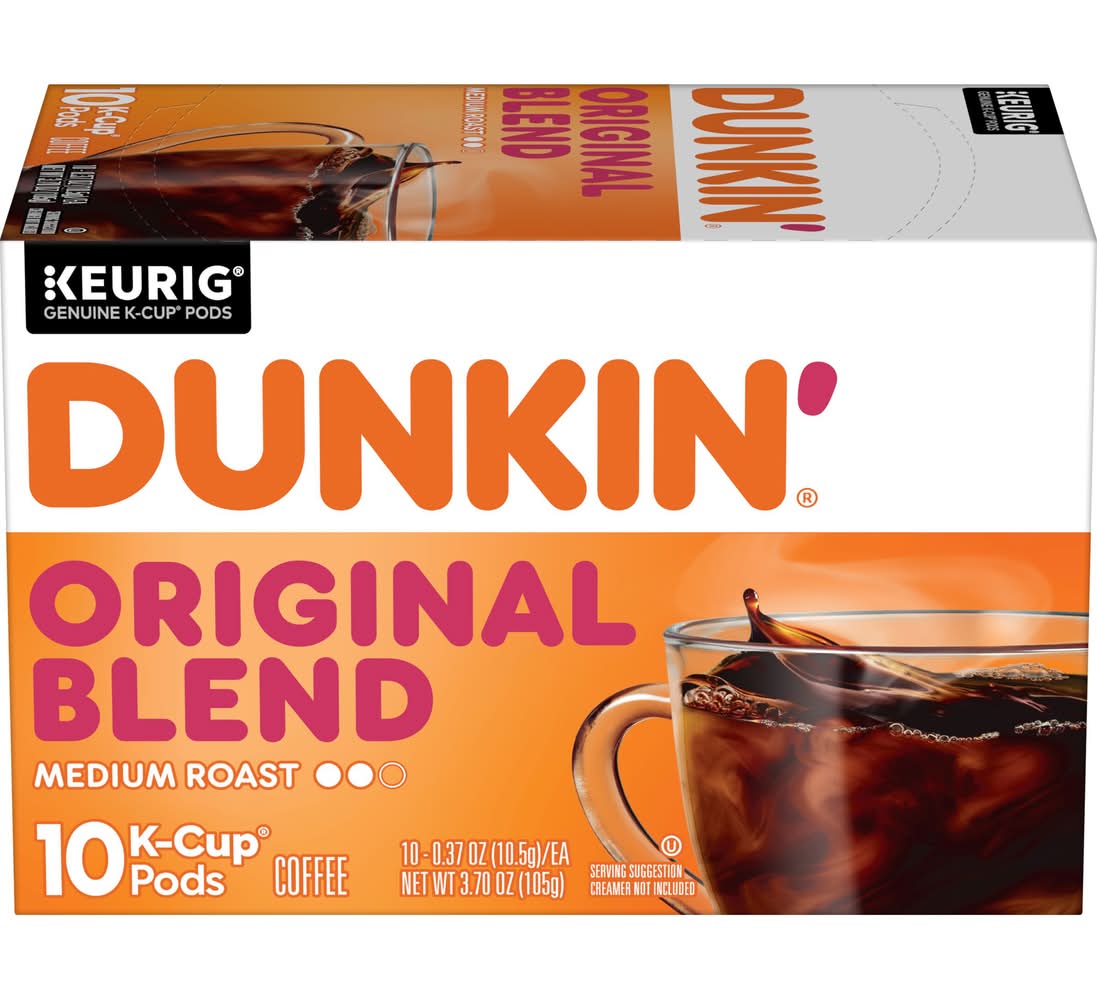 Dunkin' Original Blend Medium Roast K-Cup Coffee Pods (3.7 oz, 10 ct)