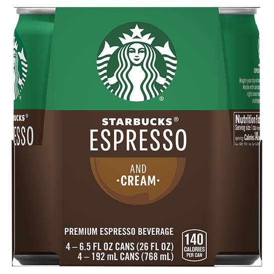 Starbucks Double Shot Premium Espresso & Cream Beverage (26 fl oz)
