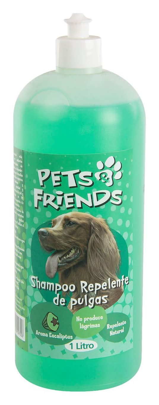 Pets&Friends · Shampoo repelente pulgas 1 litro eucaliptus (1 kg)