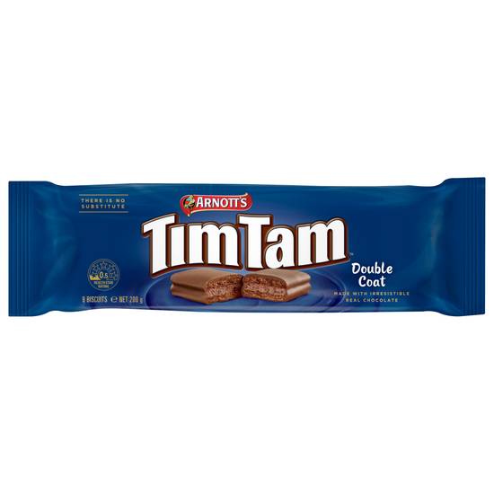 Arnott's Tim Tam Chocolate Biscuits Double Coat 200g