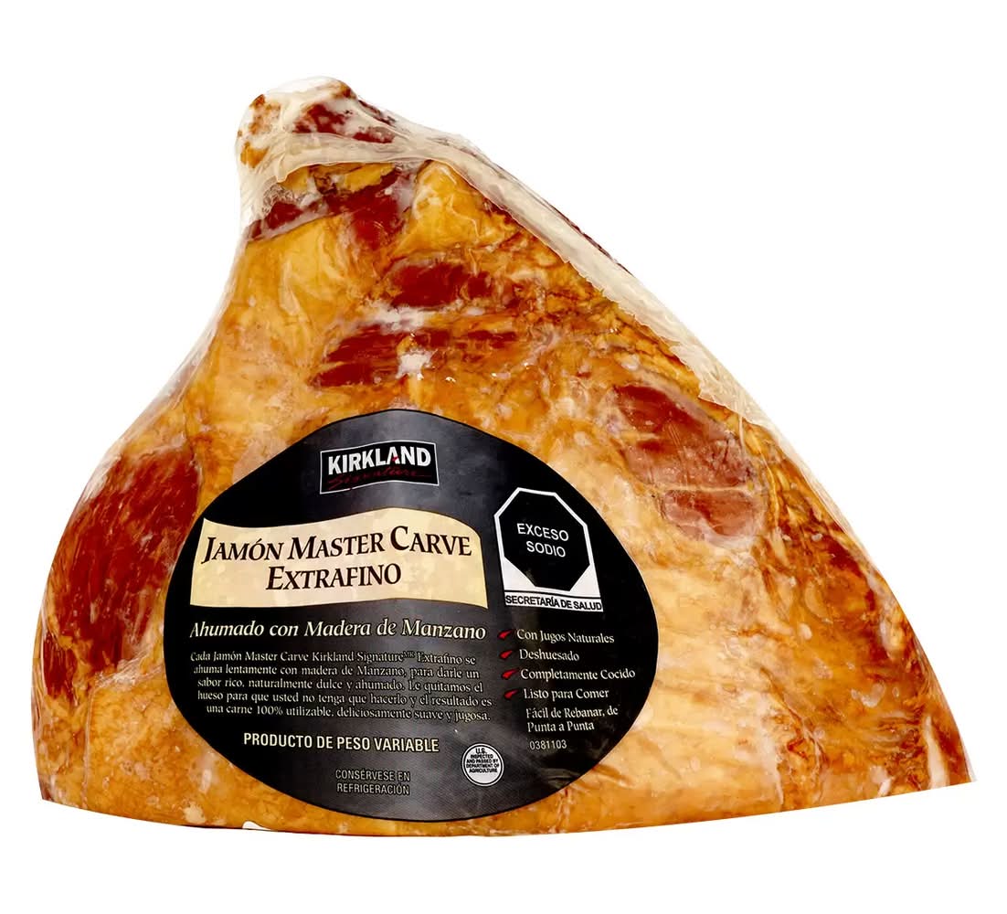 Kirkland Signature · Jamón master carve extrafino ahumado, madera de manzano