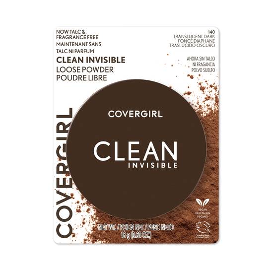 COVERGIRL Clean Invisible Loose Powder, Translucent Dark, 0.63 OZ