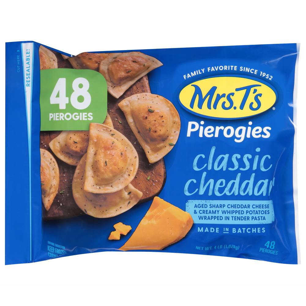 Mrs. T's Classic Cheddar Pierogies (4 lbs)