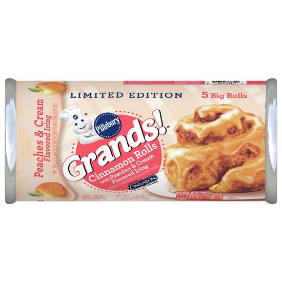 Pillsbury Grands! Peaches & Cream Icing Cinnamon Rolls