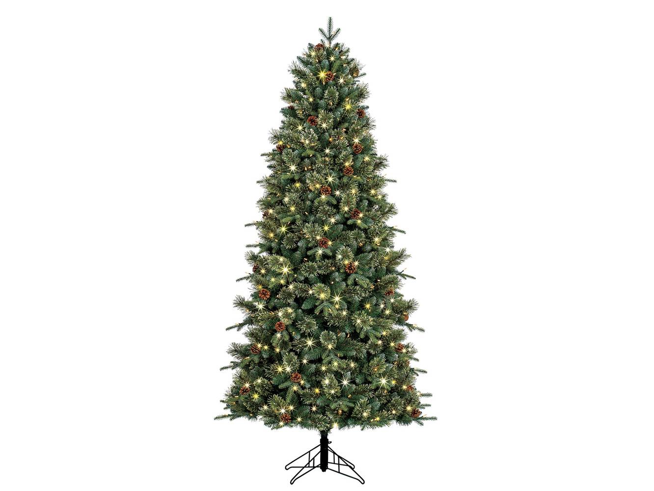 General Electric High Ridge Pine Pre-Lit Led Artificial Christmas Tree, 7.5 ft