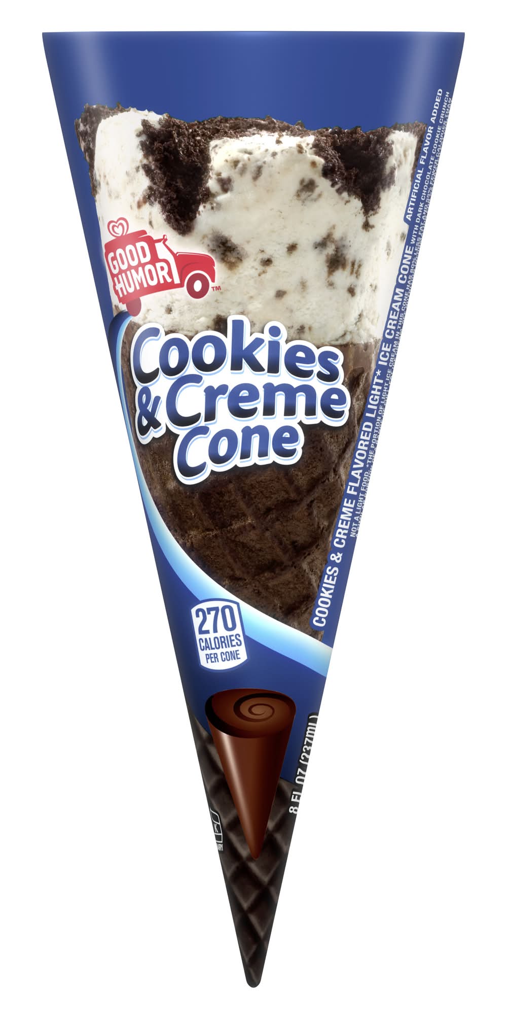 Good Humor Cookies & Cream Ice Cone, Vanilla
