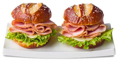 Ready Meals Ham And Swiss Pretzel Duo Sandwich - 10.7 Oz