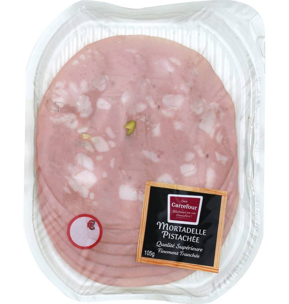 Carrefour - Mortadelle supérieure aux pistaches (105g)