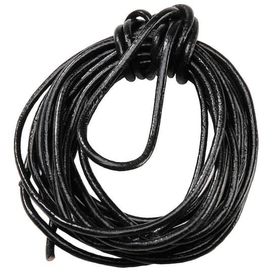 Black Leather Cord By Bead Landing