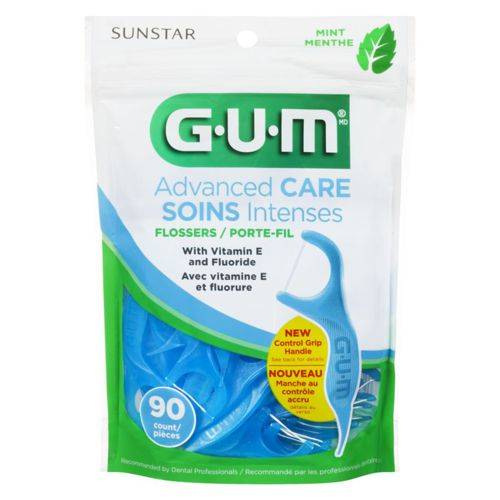 GUM porte-fil avec vitamine e et fluorure (90unités) - flossers fluoride & vitamin e (90 ea)