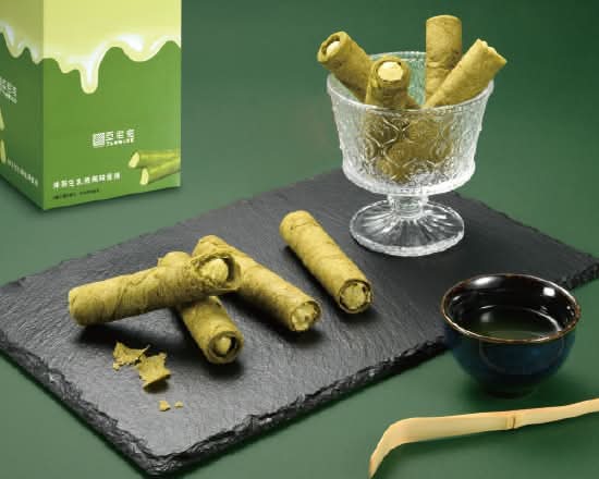 抹茶生乳捲餡風味蛋捲8入