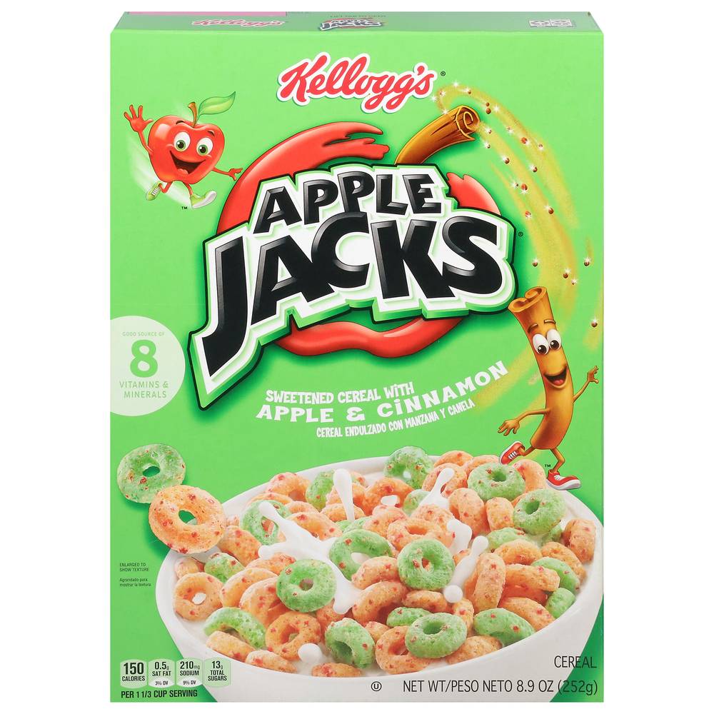 kellogg's Apple Jacks Cereal, Apple & Cinnamon (8.9 oz)