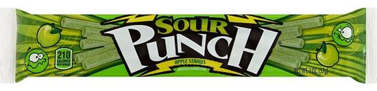 Sour Punch Straws Candy Zappin' Apple 2 oz Bag