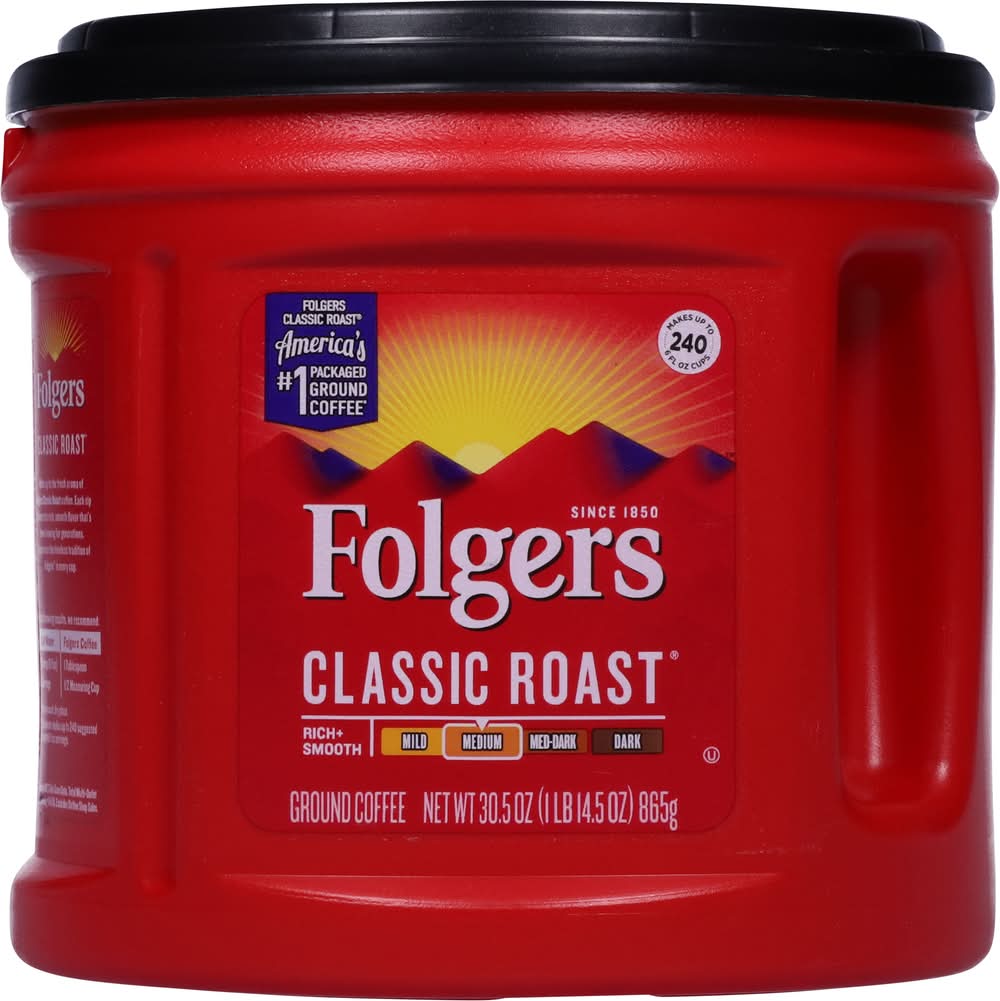 Folgers Classic Roast Medium Ground Coffee (30.5 oz)