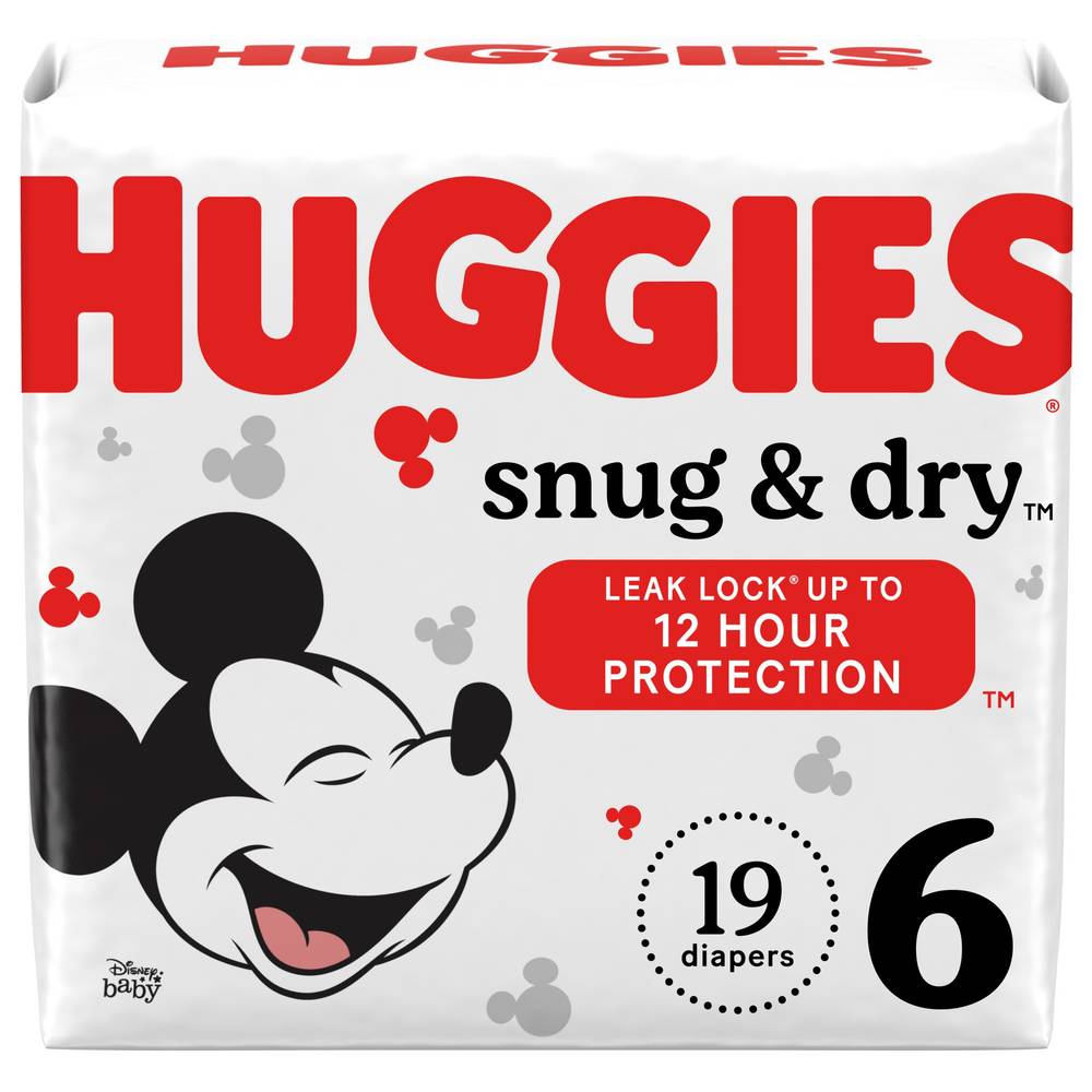 Huggies Snug & Dry Diapers, Size 6, 19 Ct