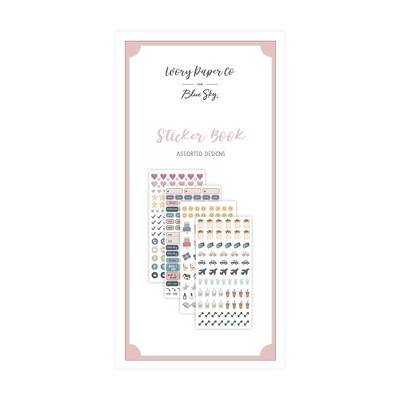 Ivory Paper Co 12 Sheet Sticker Book 4.5"x9": Planner & Journal Stickers, 1002 Count, 9.5" Length, 4.6" Width