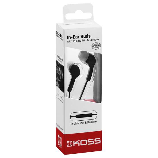 Koss In-Ear Buds With In-Line Mic & Remote