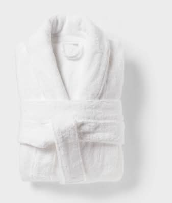 Threshold Spa Plush Bath Robe, L-XL, White