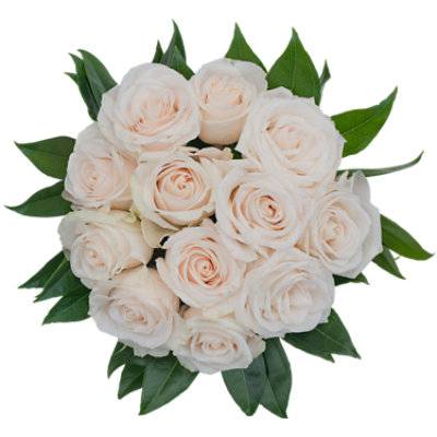 Dozen White Rose Bunch - Each