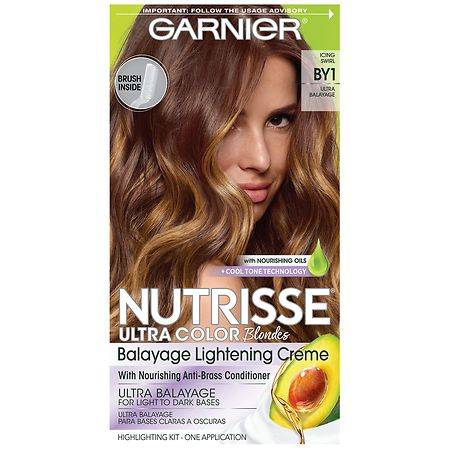 Garnier Nutrisse Ultra Color Nourishing Hair Color Creme, Permanent (icing swirl by1, ultra balayage)