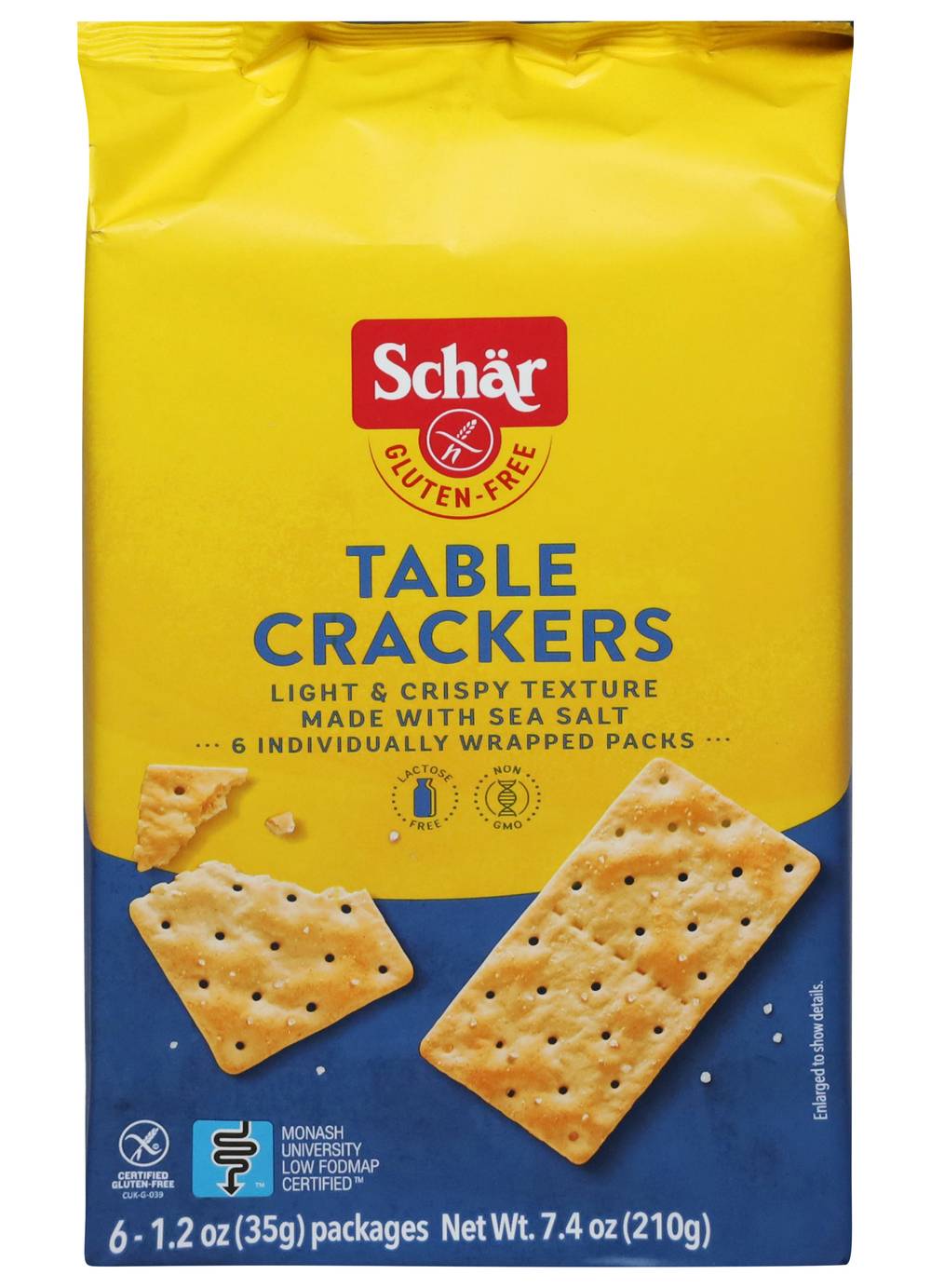 Schär Table Crackers, Sea Salt (1.2 oz, 6 ct)