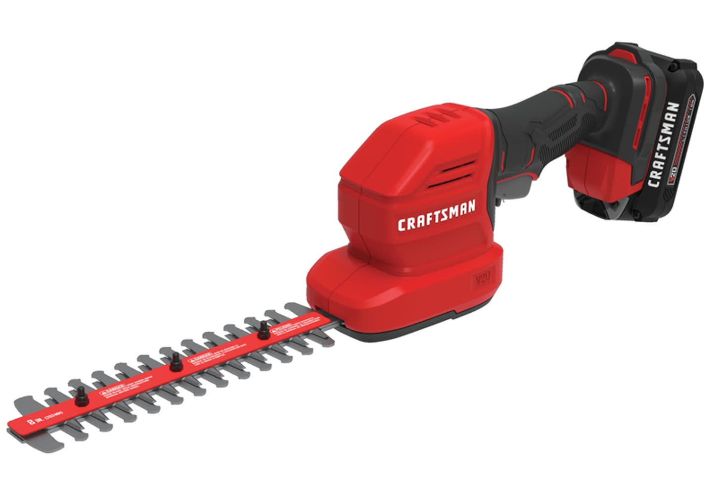 Craftsman V20 Cmcss800C1 8 In. 20 V Battery Hedge Trimmer With Shrub Shear Kit (Battery & Charger)