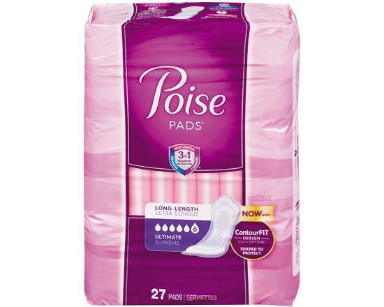 POISE ULTIMATE LONG PADS 27 PK