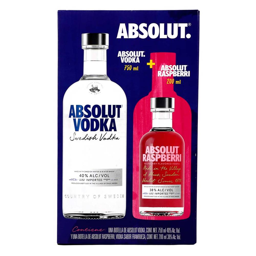 Absolut · Vodka + vodka raspberry (2 un)