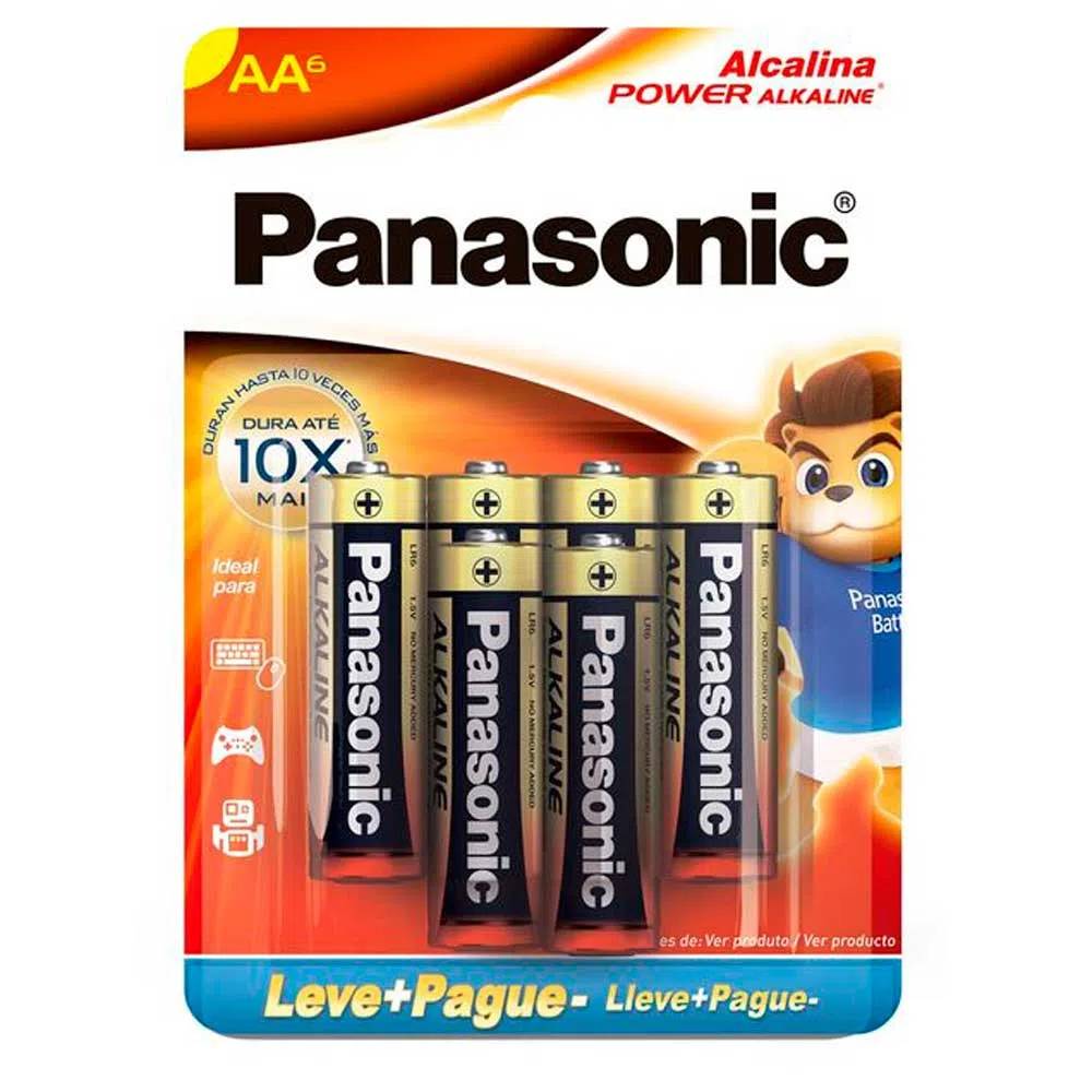 Panasonic pilha alcalina aa (6 un)