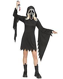 Adult Bling Ghost Face Dress Costume (Adult Medium)