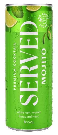 Served Mojito Premium Cocktail (250ml)