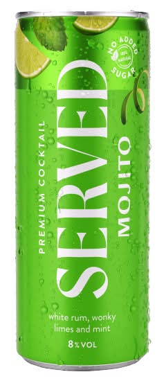 Served Mojito Premium Cocktail (250ml)