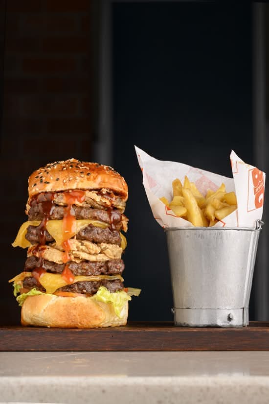 Double Cheese and Onion Ring Biggie