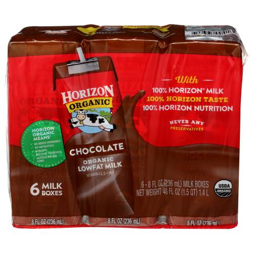 Horizon Organic Lowfat Chocolate Milk 6 Pack