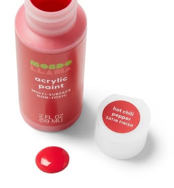 Mondo Llama Multi-Surface Non-Toxic Satin Acrylic Paint, Hot Chili Pepper (2 fl oz)