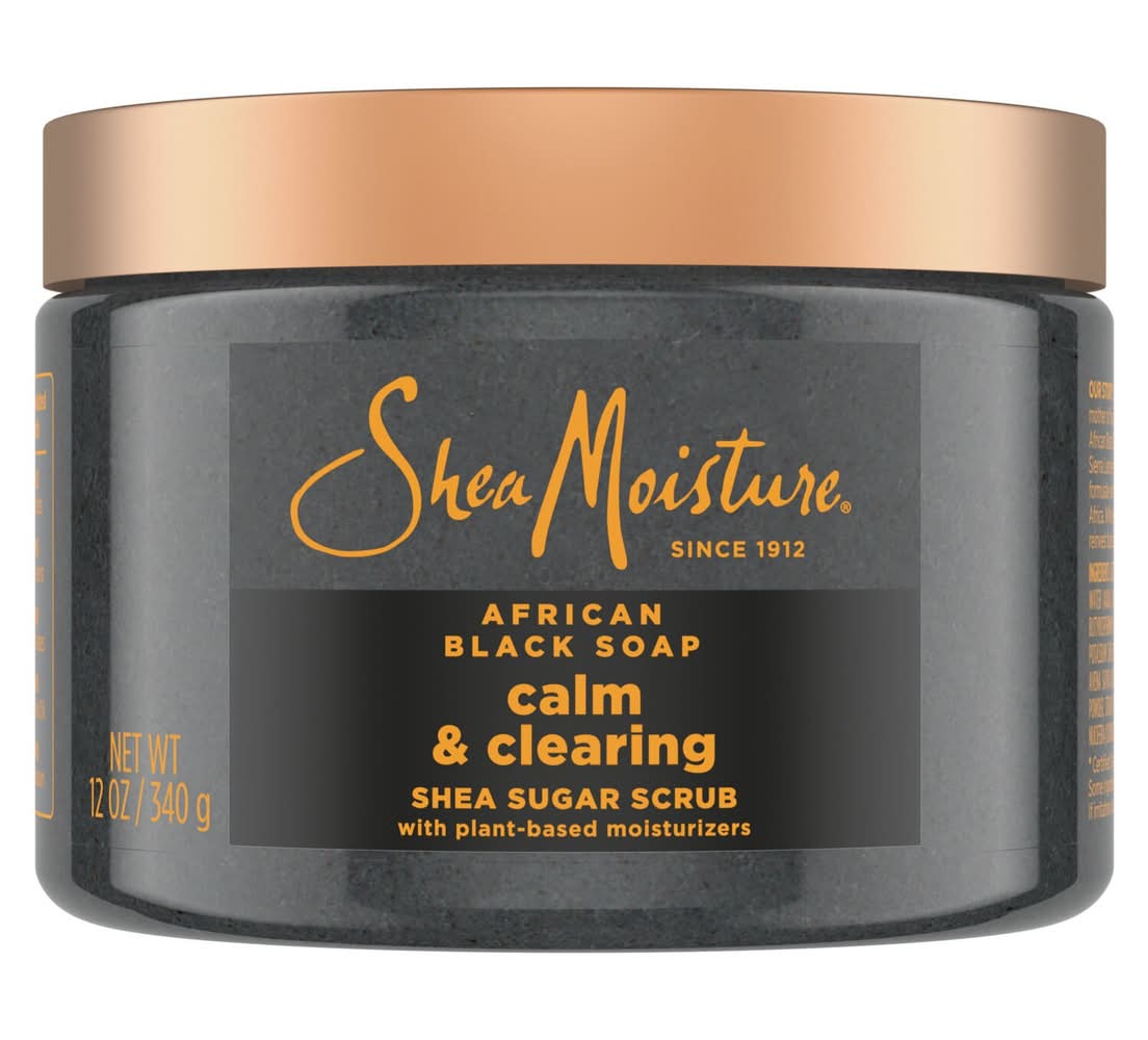 SheaMoisture African Black Soap Calm & Clearing Sugar Body Scrub (12 oz)