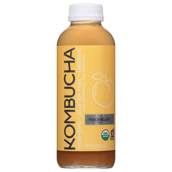 Hy-Vee Bellini Kombucha, Peach (16 fl oz)