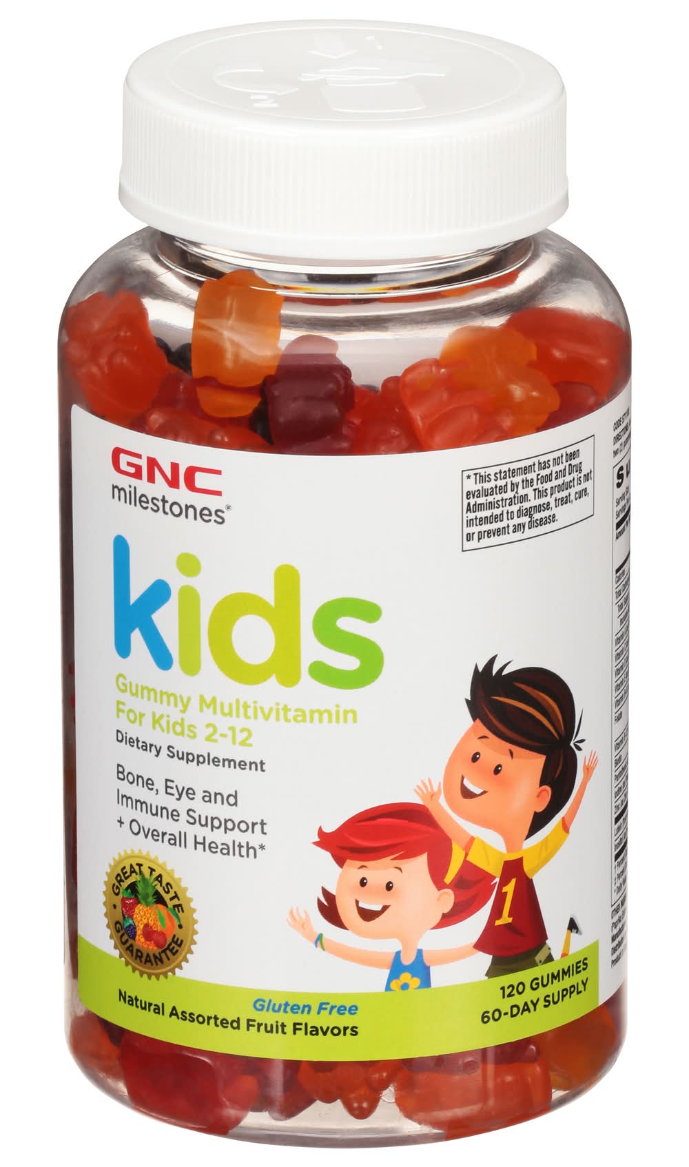 GNC Milestones Kids Natural Assorted Fruit Flavors Multivitamin (7.1 oz, 120 ct)