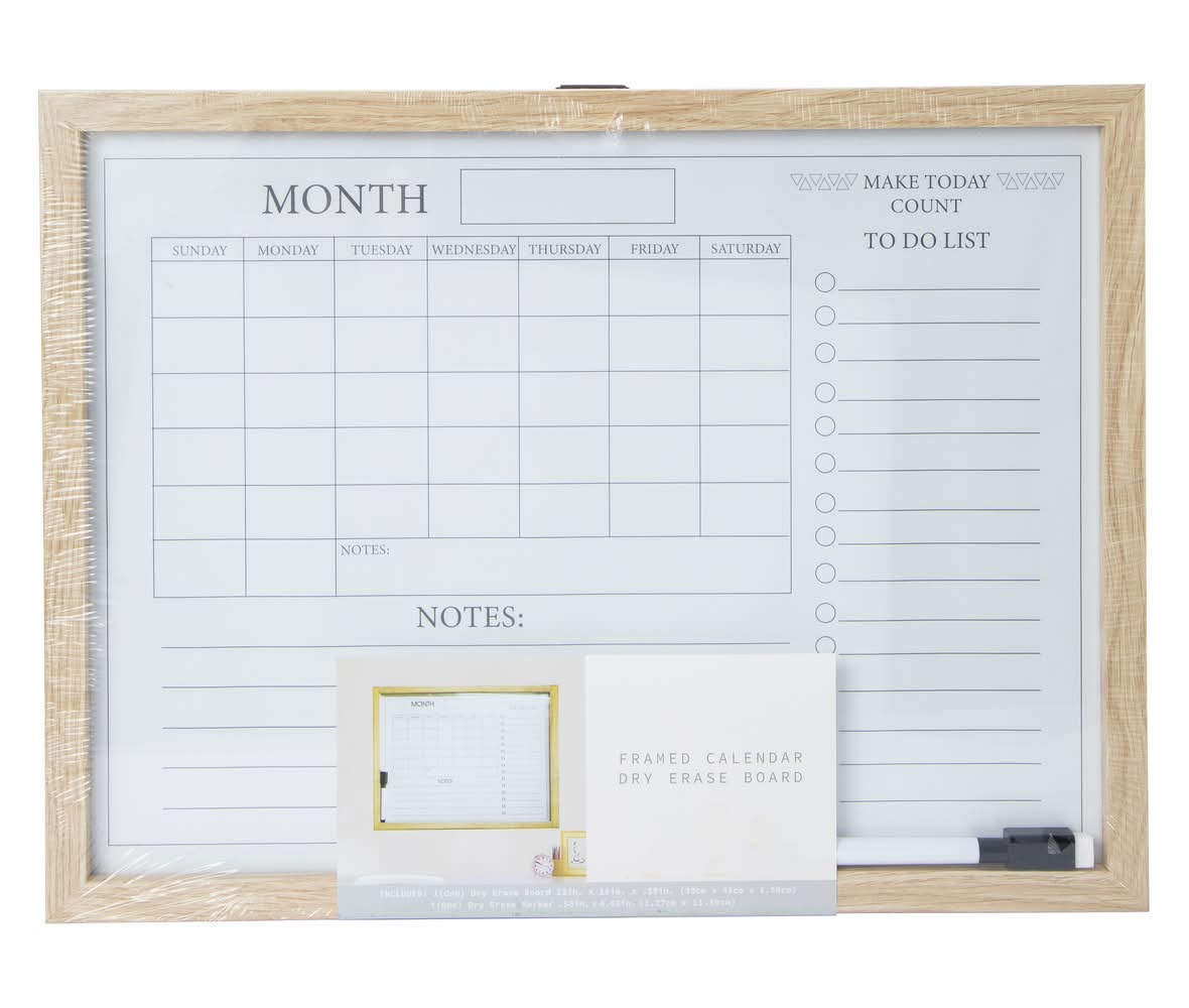 Framed Calendar 12in x 16in Beige