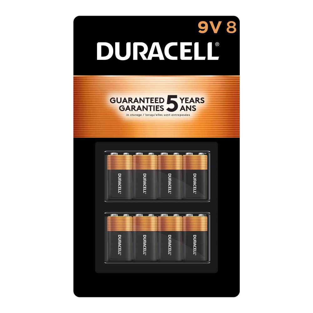 Duracell - Piles Coppertop 9V, Paquet De 8