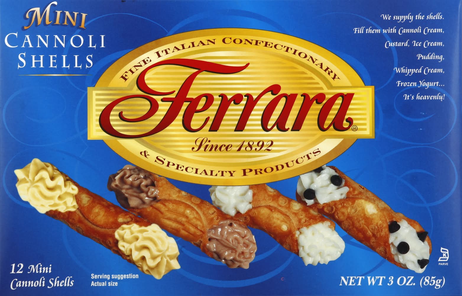 Ferrara Mini Cannoli Shells (3 oz, 12 ct)